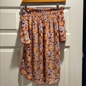 Madewell Off the shoulder floral blouse